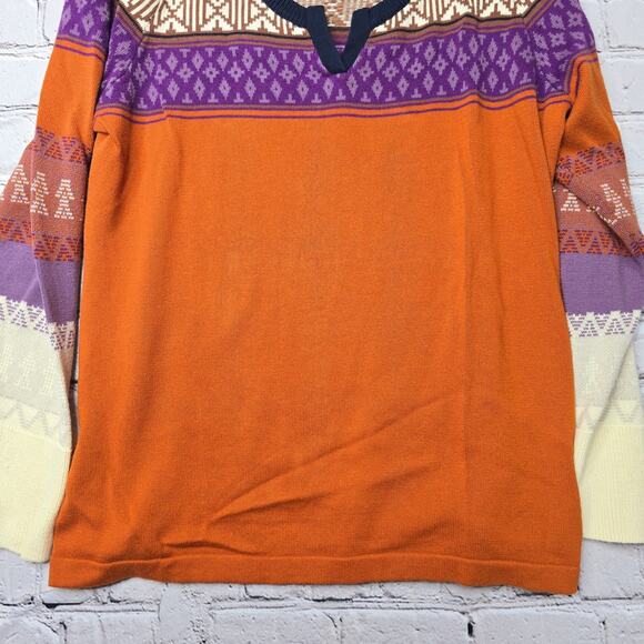 Woolrich Womens Nordic Icelandic Western Cotton Blend Knit Top Size Extra Large - Picture 3 of 11